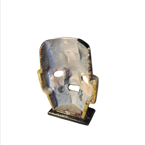 Abstract Multicolor Ceramic Mask Sculpture - Picture 3 of 4